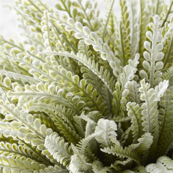 Soft Green Flocked Foliage Bush