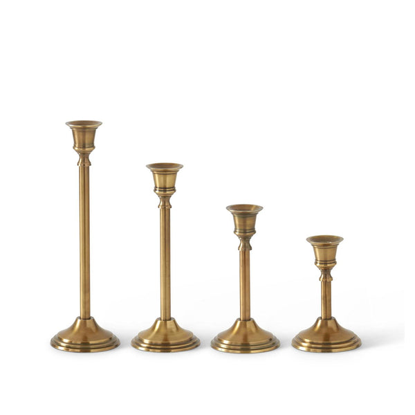 Slender Brass Metal Taper Candleholders