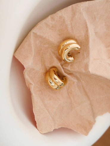 Emma Gold Double C-Hoop Earrings