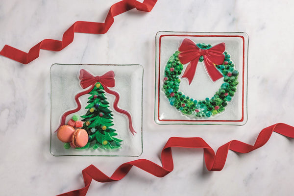 Tree Fused Glass Plate