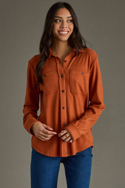Rust Super Soft Button Up