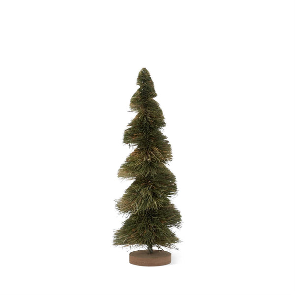 Two Tone Green Sisal Bottle Brush Trees