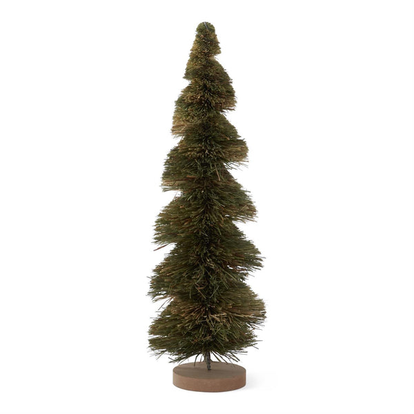 Two Tone Green Sisal Bottle Brush Trees