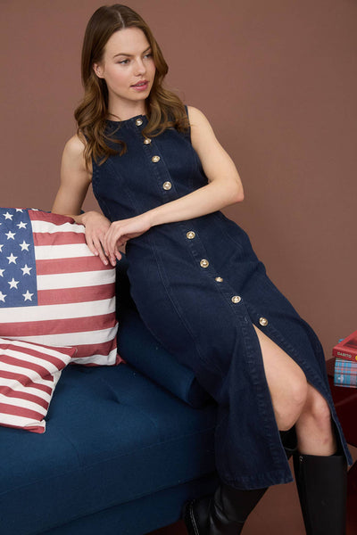 Denim Button Down Dress