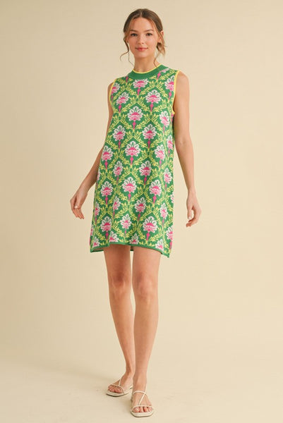 Geometric Print Knit Dress