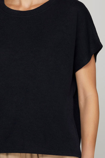 Danna Drop Sleeve Knit Top Navy