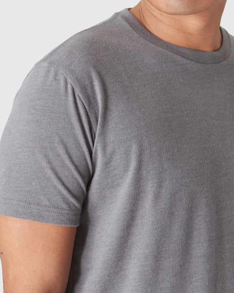 Short Sleeve Crew Neck Tee Heather Graphite