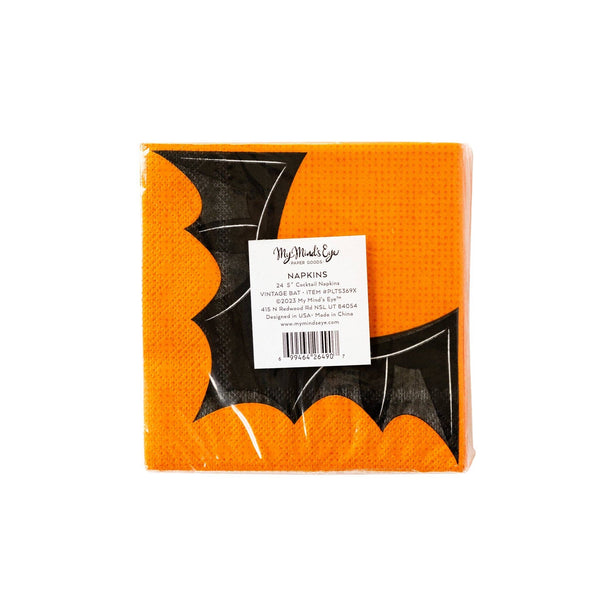 Vintage Bat Paper Cocktail Napkin