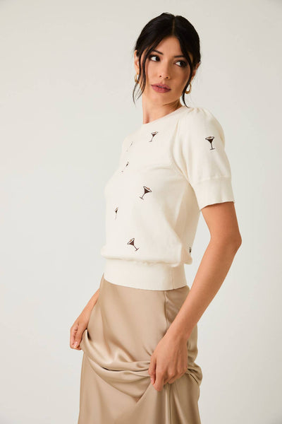Espresso Martini Embroidered Sweater