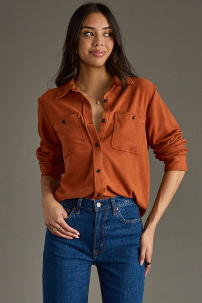 Rust Super Soft Button Up