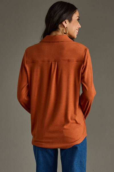 Rust Super Soft Button Up