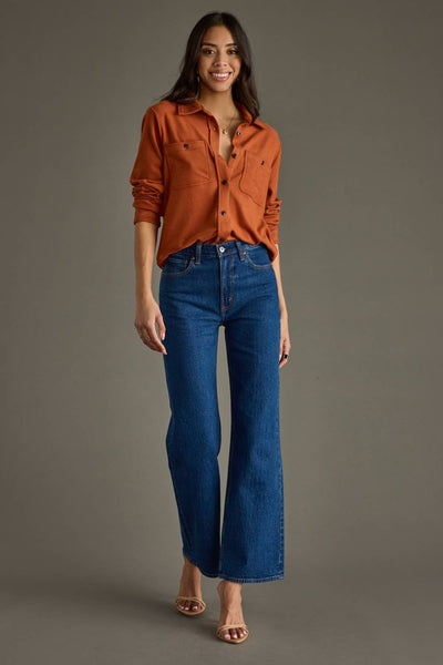 Rust Super Soft Button Up