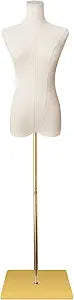 Fabric Mannequin on Gold Base
