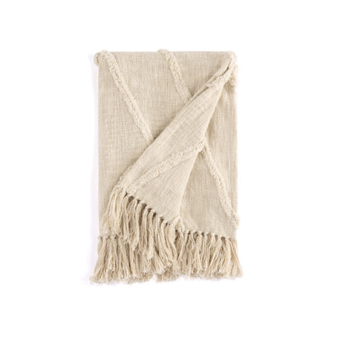 Haven Tufted Throw, Ivory