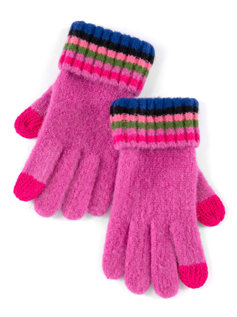 Ronen Touchscreen Gloves, Magenta