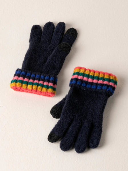 Ronen Touchscreen Gloves, Navy