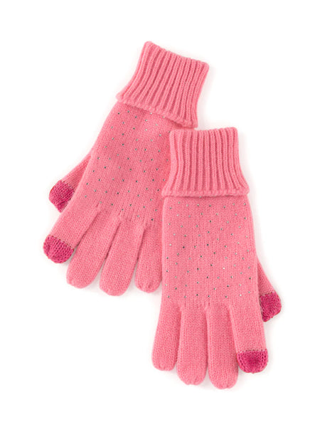 Natalia Winter Gloves – Pink Rhinestone