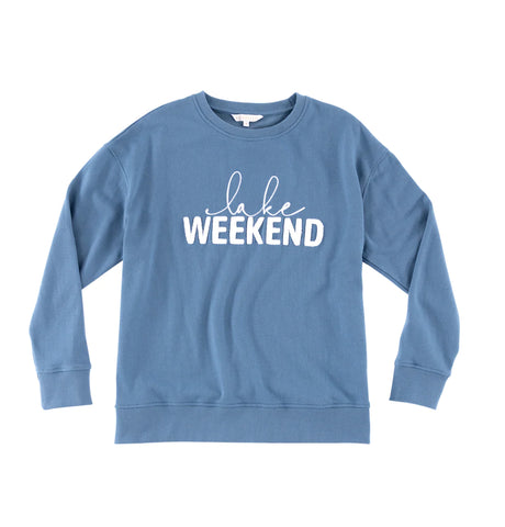 Lake Weekend Sweatshirt Blue