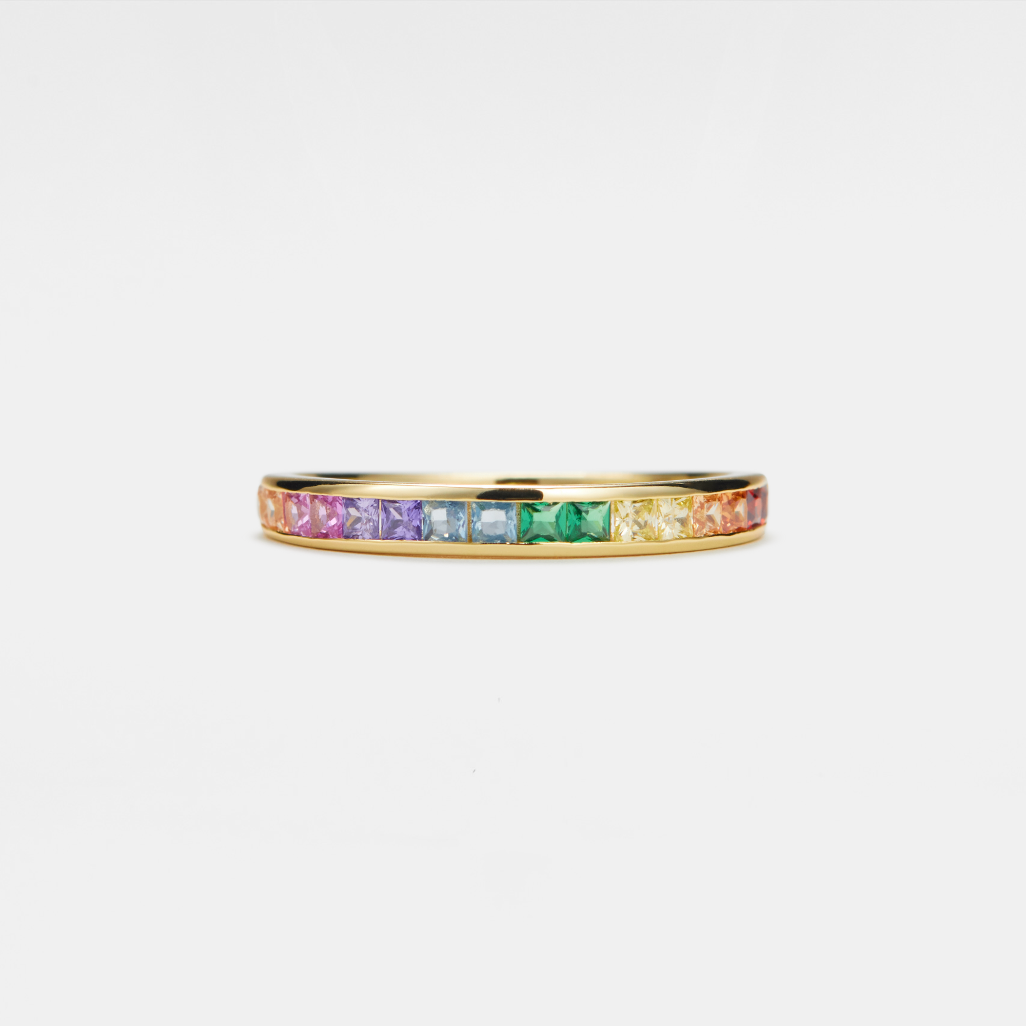 Rainbow Gem Band Ring