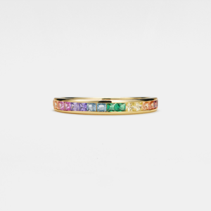 Rainbow Gem Band Ring