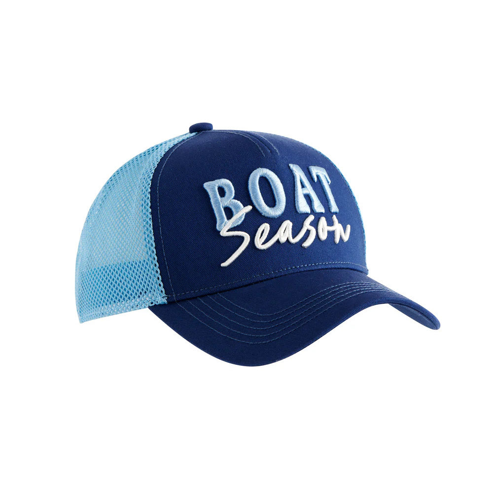 Boat Season Trucker Hat Navy
