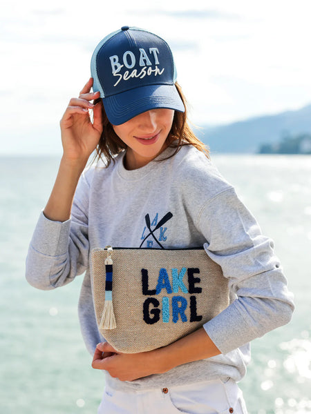 Boat Season Trucker Hat Navy