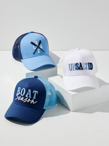 Boat Season Trucker Hat Navy
