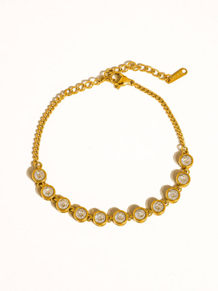 Ambrosia Gold Crystal Chain Bracelet