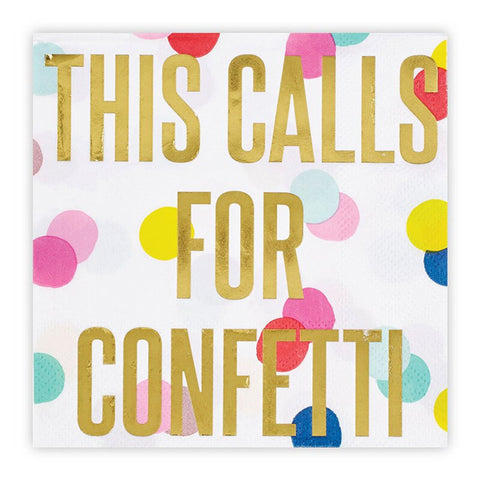This Calls For Confetti Cocktail Napkin