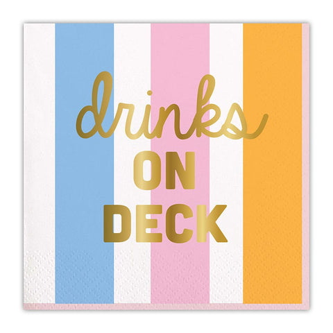 Drinks on Deck Cocktail Napkin