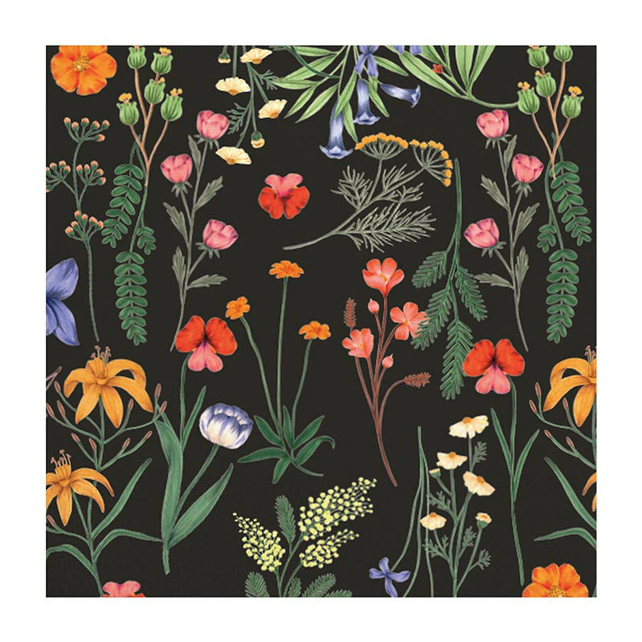Boho Flowers Beverage Napkin
