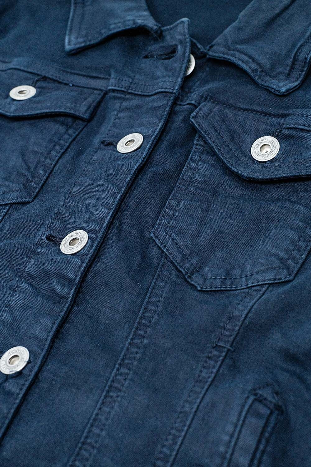 Navy Stretch Denim Jacket