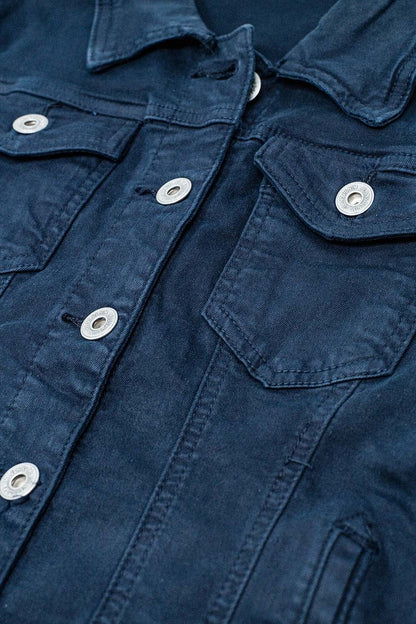 Navy Stretch Denim Jacket