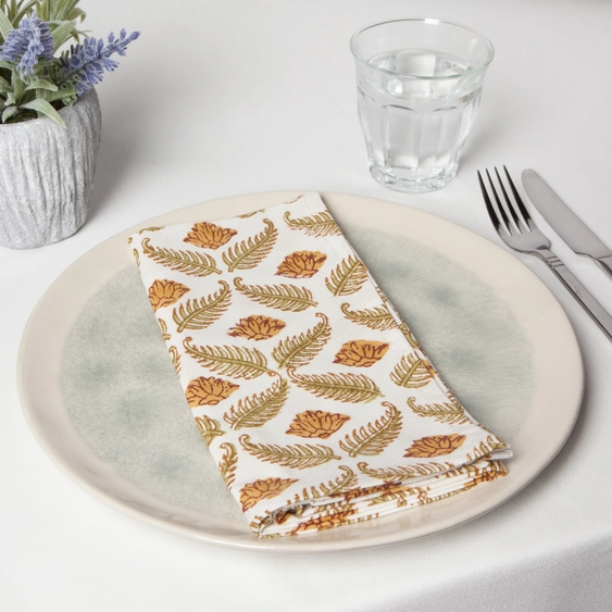 Frond Block Print Napkins