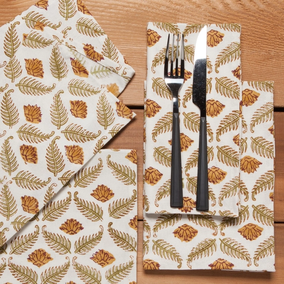 Frond Block Print Napkins