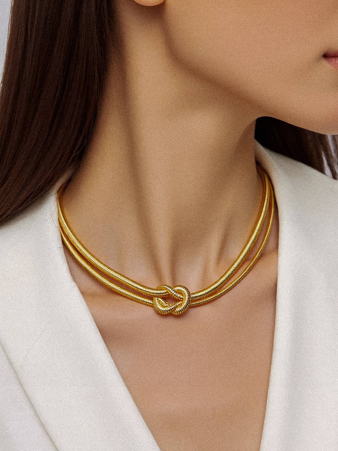 Evereign Gold Knot Necklace