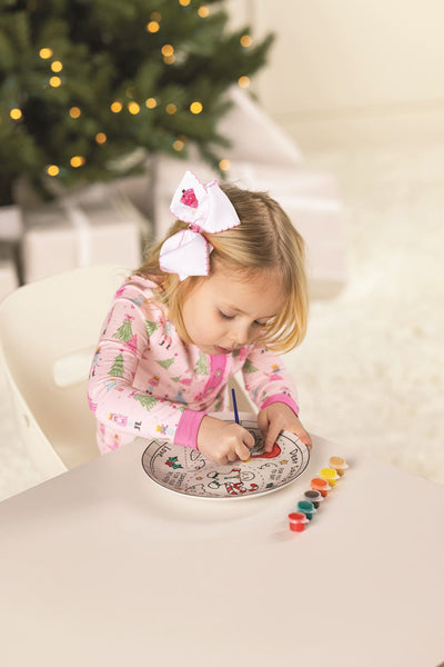 DIY Paint-Me Christmas Plate for Kids