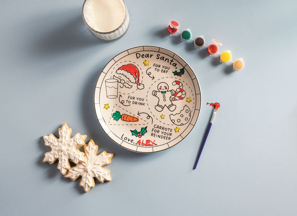 DIY Paint-Me Christmas Plate for Kids