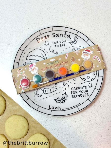 DIY Paint-Me Christmas Plate for Kids