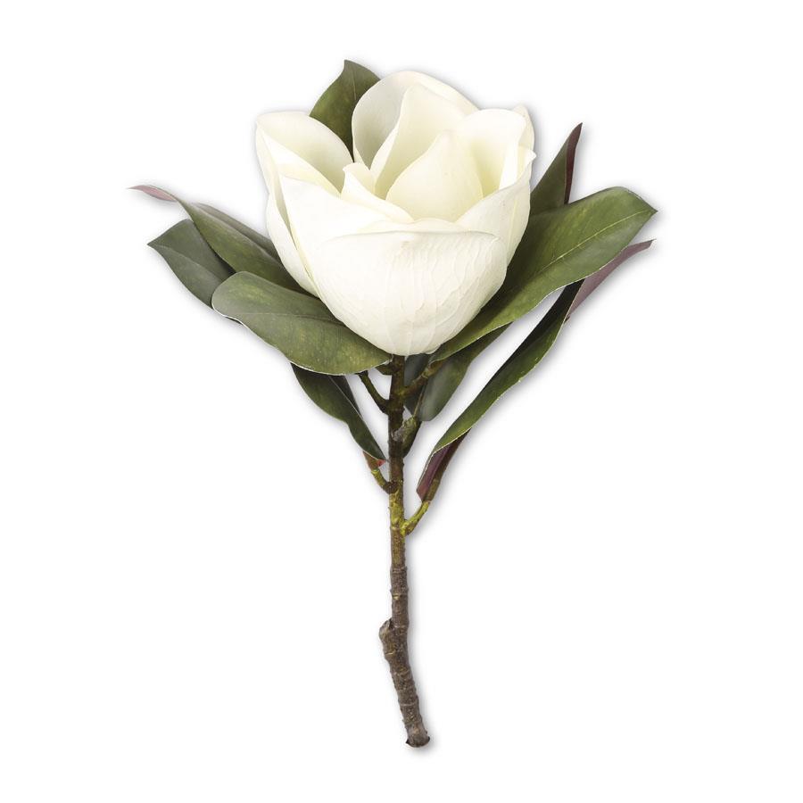 White Magnolia Stem 16"