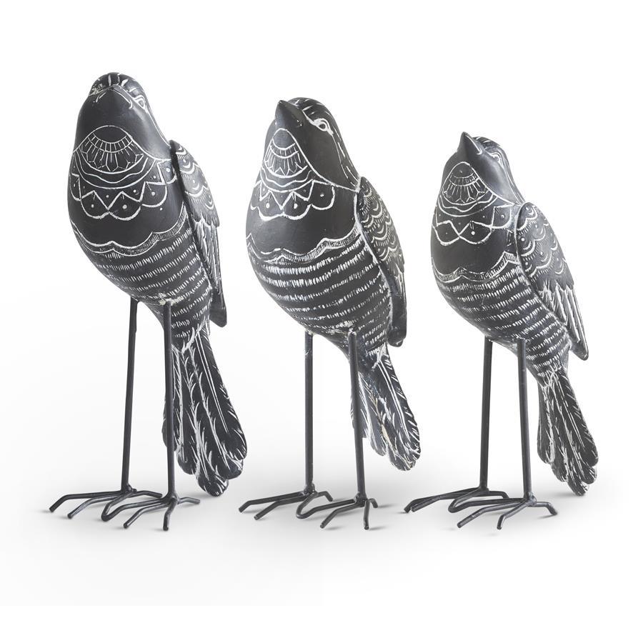 Black & White Metal Leg Birds