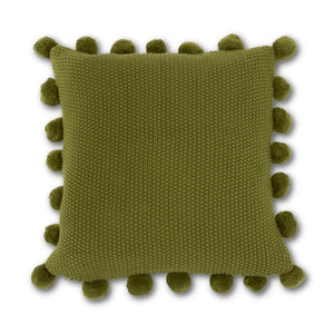 Sage Green Moss Stitch Knit Pillow