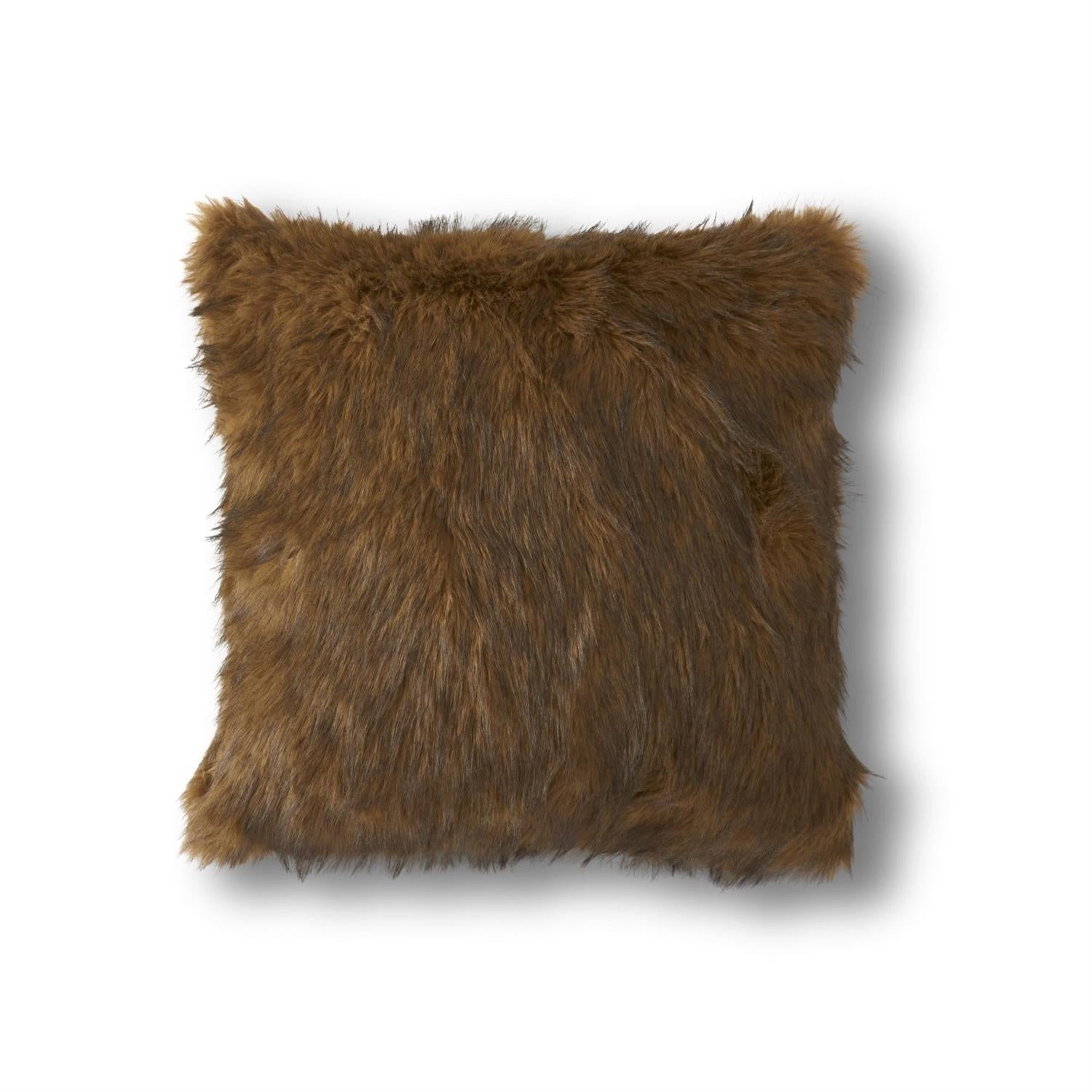Brown Faux Fur Pillow