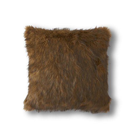 Brown Faux Fur Pillow
