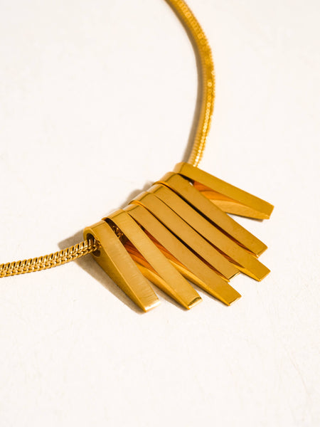 Lorraine 18K Gold Bar Necklace