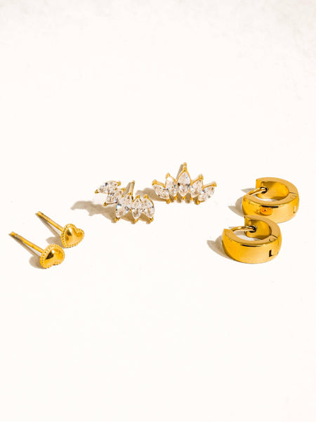 Anouk 18K Gold Earrings Set