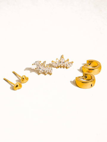 Anouk 18K Gold Earrings Set