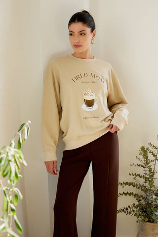 Tired Mom Coffee Sweatshirt