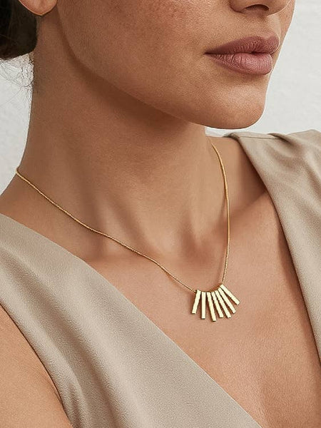 Lorraine 18K Gold Bar Necklace