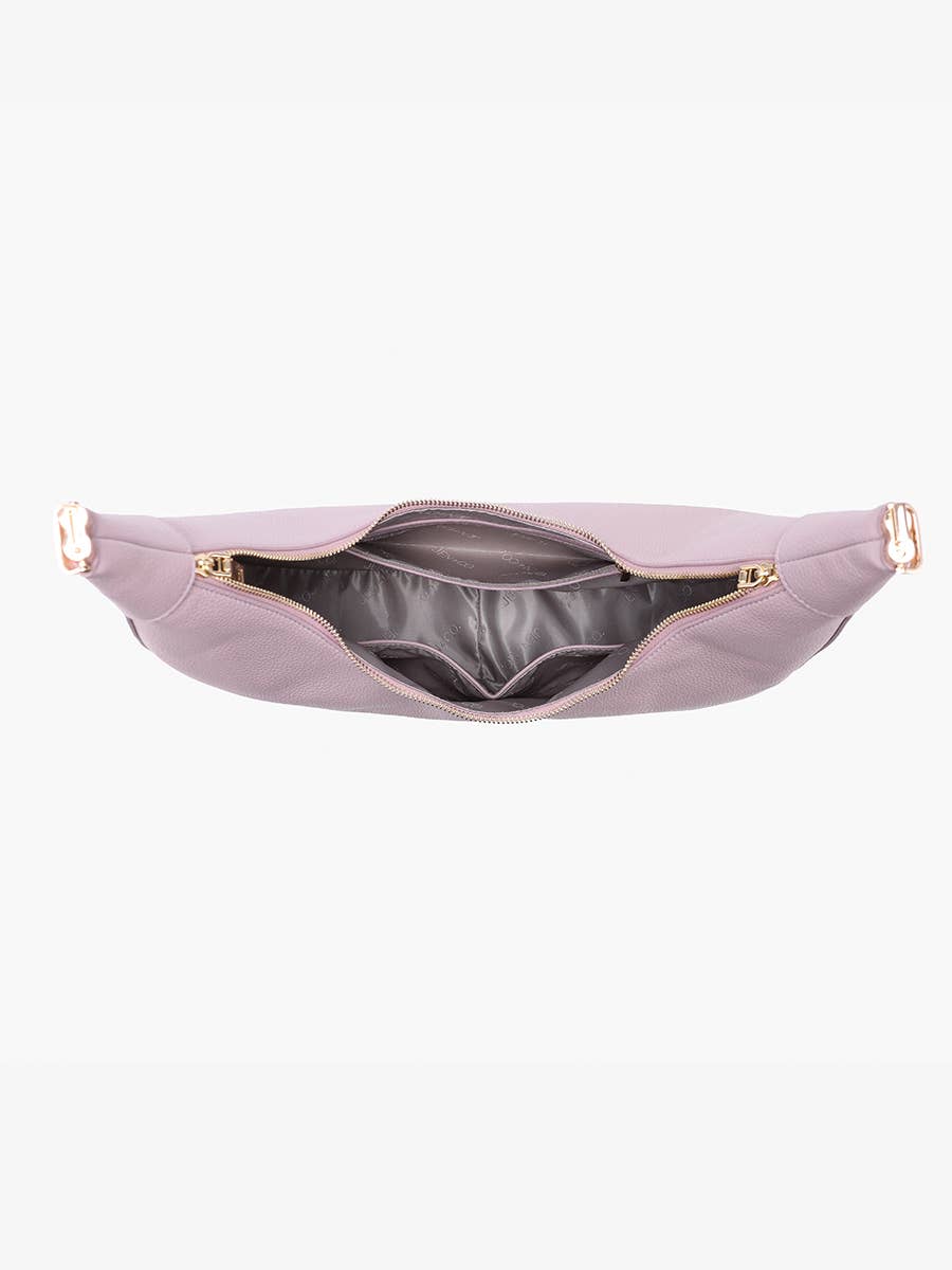 Alex Crescent Crossbody — Taupe